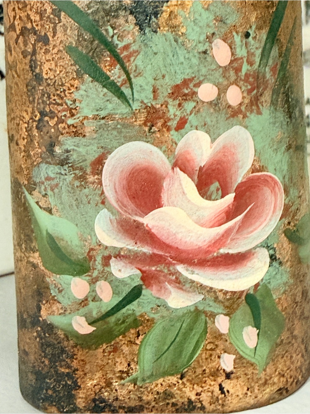 Antique Hand-Painted Floral Farmhouse Cowbell-1800’s - Picture 9 of 15